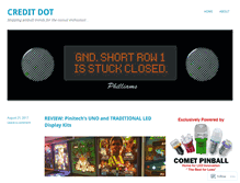 Tablet Screenshot of creditdotpinball.com